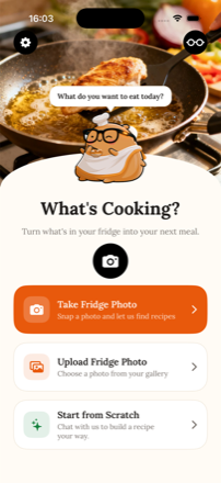 CookPilot home screen