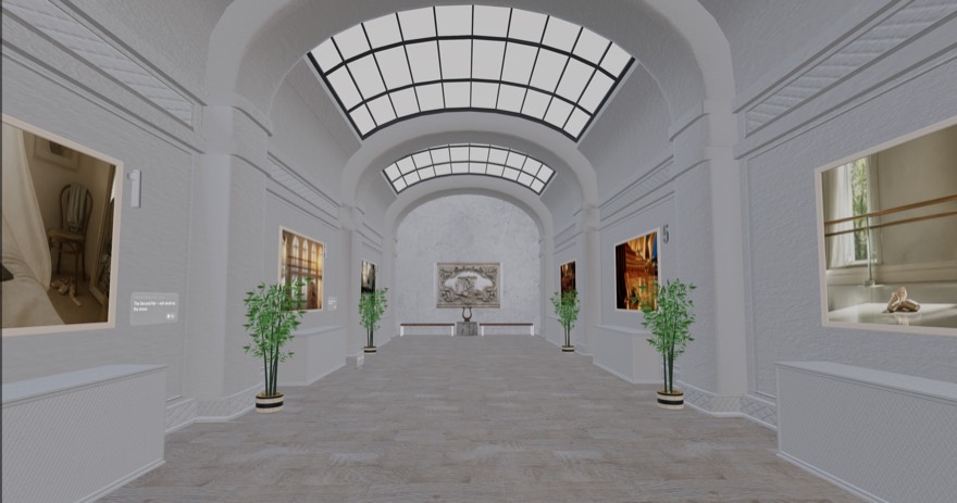 The walkable 3D gallery with AI-generated images